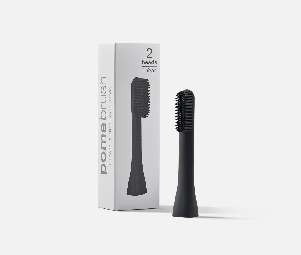 Pomadent_Pomabrush_Bits_Carbon_2 pack_Silicone_Standard packshot_F.webp