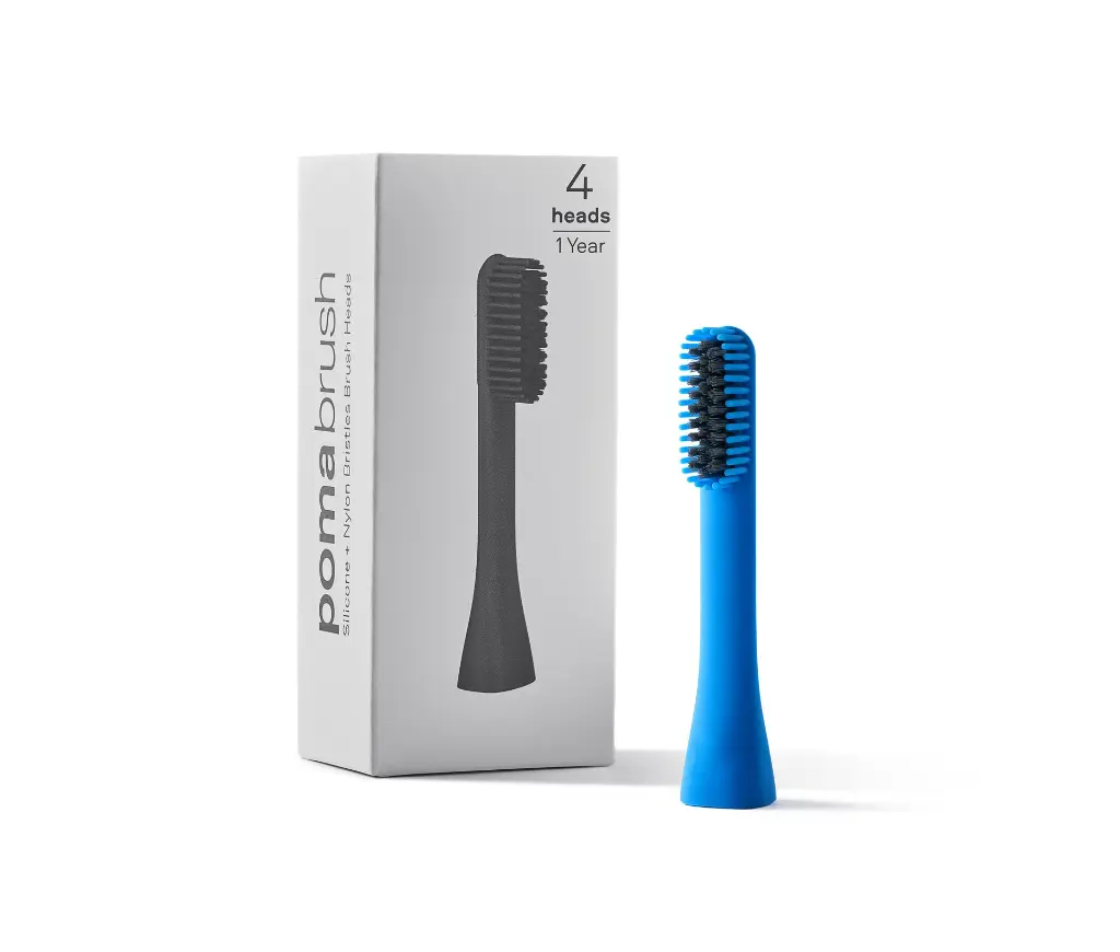 Pomadent_Pomabrush_Brush Heads_Blue_Silicone and Nylon.webp