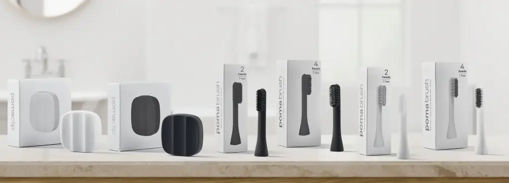 Pomabrush - Subscription- Three Silicon/Three Silicon Nylon Brush Heads
