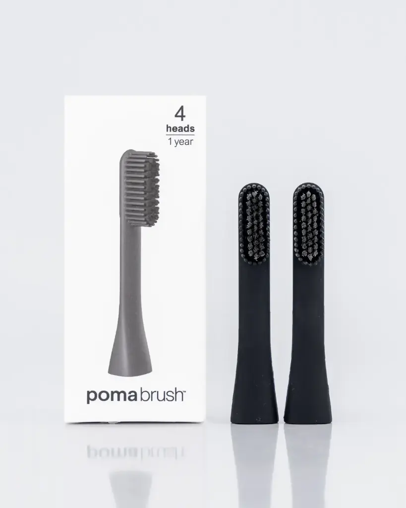 pomabrush - advanced brush heads - pack of 4 - 1 year supply